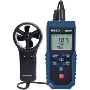 R4100 Vane Thermo-Anemometer with Air Volume - 0.4 - 30 m/sec, Data Logging, '-4 to 140°F (-20 to 60°C), 1.96"