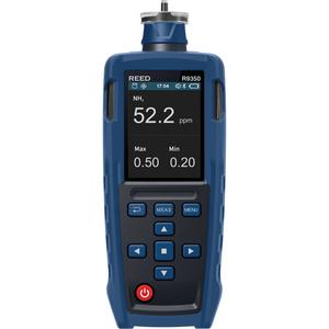 Gas Detector - Light, Sound, Display & Vibration, Ammonia, Power Adapter; Filters; Telescopic Probe; Carrying Case, 0 to 100 ppm, ±3.0% FS, 0.1 ppm