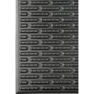 Ergomat® Softline Mats - 3', 4', 1/2", Black, Rubber, Dry, Bubbled