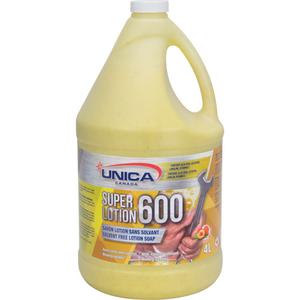 Super 600 Antiseptic Soap - Pumice, 4 L, Bottle, Peach
