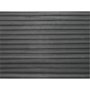 Entrance Mats - 3', lin.ft, Runner, 1/4", Black, Rubber, Light-Medium, Ribbed