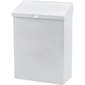 Health Gards® Metal Menstrual Care Receptacle - (1) Receptacle; (2) Metal Phillips Pan Screws 1/4" X 1-1/2", White