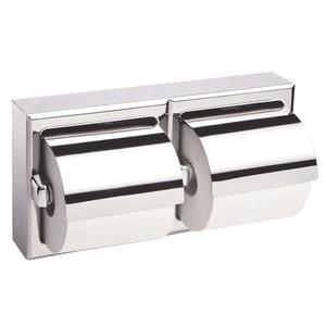 Two-Roll Toilet Paper Dispenser with Hoods - Multiple, 12.5", 6.1875"