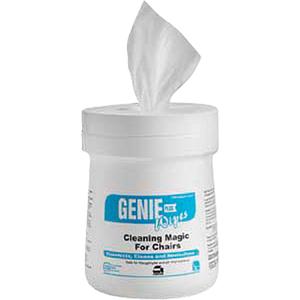 Cleaners & Disinfectants - Genie Plus Chair Cleaner - 160, 7", 6", Refill wipes
