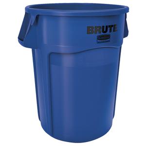 Round Brute® Containers - Bulk, 20 US gal., 32 US gal., Polyethylene, 19.5", 22.875", Blue