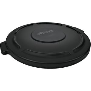 Brute® 44-Gallon Lids - Plastic/Polyethylene, Flat Lid, 24" Dia., Black