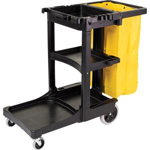 Janitor Carts - 46", 38-3/8", 21-3/4", Plastic, Yellow
