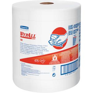 X80 Disposable Cloths - Heavy-Duty, 12-1/2", 13-2/5", White, Roll, 475