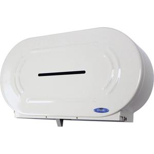 Twin Jumbo Toilet Paper Dispenser - Multiple, 20.5", 5.75", 11.25", White Epoxy