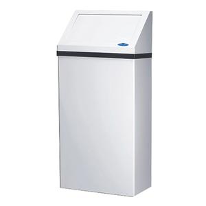 Wall-Mounted Waste Receptacle - 13.2 US gal., Steel, 26" x 36", 32.6", 15.7", 8.1"