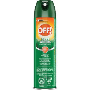 OFF! Deep Woods® Insect Repellent - Aerosol, 25% DEET, 230 g, Can, 12 Cans