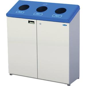 Stand Alone Recycling Stations - Bulk, 53.1 US Gal., Steel, 30" x 38"