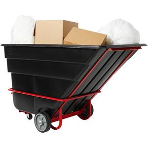 Tilt Truck - 1/2 cu.yd., 1400 lbs., Black Recycled Plastic, 60.5", 28", 38.63", 1400 lbs.