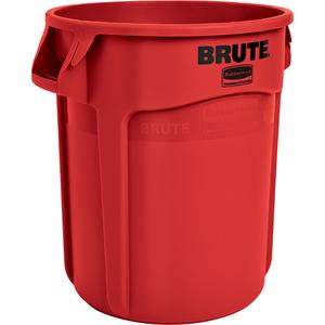 Vented Brute® Waste Container - 20 US gal., 32 US gal., Plastic, Red