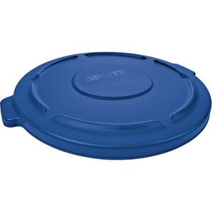 Brute® Round Trash Can Top - Plastic, Flat Lid, 22-1/4" Dia., Blue