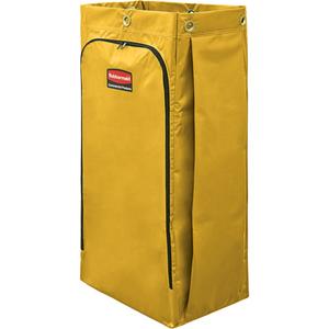 Executive Vinyl Bag for High-Capacity Janitorial Cleaning Carts - Yellow, Polyester, 17-1/2", 10-1/2"
