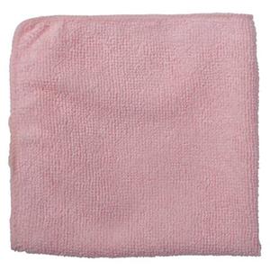 Light-Duty Cleaning Cloth - Microfibre, Red, 16" x 16"