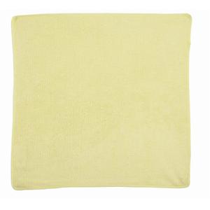 Light-Duty Cleaning Cloth - Microfibre, Yellow, 16" x 16"