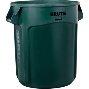 Vented Brute® Waste Container - 20 US gal., 32 US gal., Plastic, Dark Green