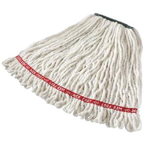 Web Foot® Shrinkless Wet Mop - Antimicrobial, 20 oz., Loop, Yarn, White, 1"