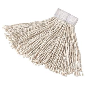 Super Stitch Wet Mop - Floor Finishing, 24 oz., Loop, Cotton, White, 1"
