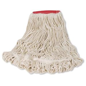 Super Stitch Wet Mop - Floor Finishing, 21 oz., Loop, Cotton/Yarn, White, 5"
