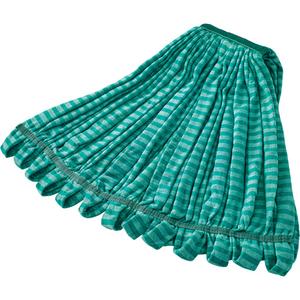 Tube Wet Mop - General Use, 24 oz., Loop, Polyester/Microfibre, Green, 1"