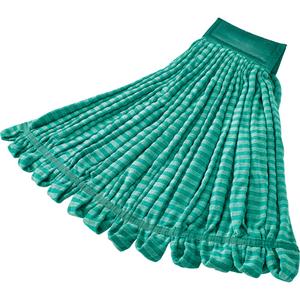 Tube Wet Mop - General Use, 28 oz., Loop, Polyester/Microfibre, Green, 5"