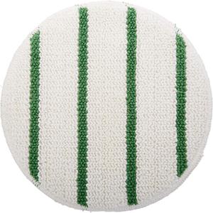 Floor Machine Pad - Cleaning, 19", White/Green