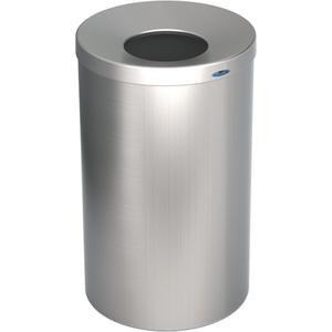 Lobby Waste Receptacle - 33 US gal., Stainless Steel, 8-1/2", 18.5", 29.4", Silver