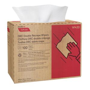 Pro Tuff-Job™ Wipers - All-Purpose, 9-3/4", 16-1/2", Box, 8 Boxes, 100 Sheets, White