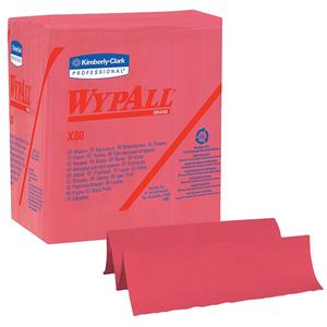 X80 Wipers - Heavy-Duty, 12-1/2", 12", Red, 4 Units, 200 Sheets, 50 Sheets