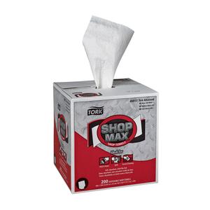 Advanced ShopMax Wiper - All-Purpose, 13", 9", White, Box, 4 Boxes