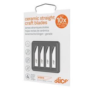 Slice™ Rounded-Tip Ceramic Straight Edge Knife Blades - Single, 6 Packs