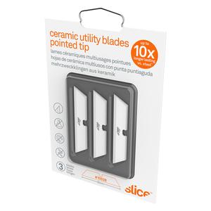 Slice™ Pointed-Tip Ceramic Utility Knife Blades - Single, 6 Packs