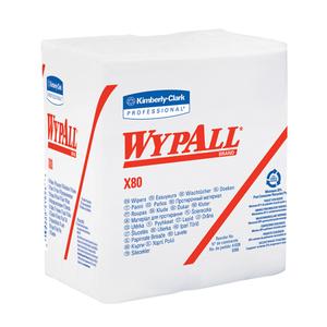 X80 Wipers - Heavy-Duty, 12-1/2", 12", 50 sheets, 4 packs, Case, White