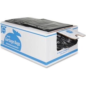 Industrial Garbage Bags - Strong, 200, Black, 0.85 mils, Recycled Material, Open Top, Case