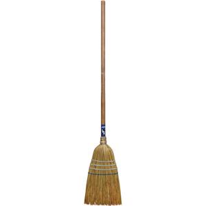 Industrial Corn Broom - 3-String, Wood