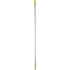 Handle - Standard, Aluminum, 59", 1", Euro Threaded, Yellow, Broom/Squeegee/Scraper