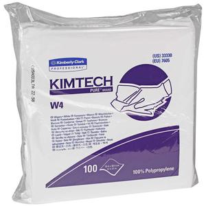 Kimtech™ Pure W4 Dry Wipers - Specialty, 12", 12", Pack, 100 Wipes, 5 Packs, White