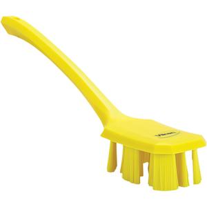 Long Handle UST Brush - Scrub, Yellow, 15-1/2", Stiff, Polypropylene, Polyester