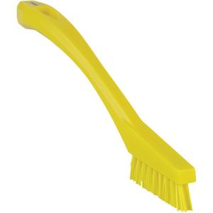 Detail Brush - Machine, Yellow, 8", Stiff, Polypropylene, Polyester