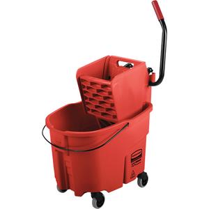 WaveBrake® Mop Bucket & Wringer Combo Pack - Red, Side Press, 8.75 US Gal.(35 Quart)