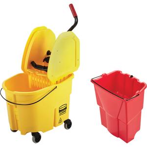 WaveBrake® Mop Bucket & Wringer Combo Pack - Yellow, Down Press, 8.75 US Gal.(35 Quart)