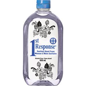 1st Response® Sanitary Hand Foam - Liquid, 950 ml, Bottle, Unscented, Bottle, 6 Bottles, 0%