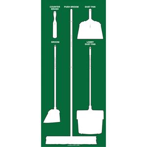 Ultra Aluma-Lite™ Dry Shadow Board (English Only) - 68", 30", Aluminum, Green, White, Not Included, English, '-40° to 176°F