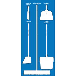 Ultra Aluma-Lite™ Dry Shadow Board (English Only) - 68", 30", Aluminum, Blue, White, Not Included, English, '-40° to 176°F