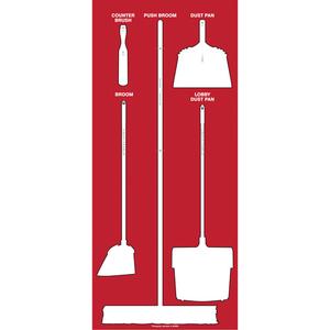 Ultra Aluma-Lite™ Dry Shadow Board (English Only) - 68", 30", Aluminum, Red, White, Not Included, English, '-40° to 176°F