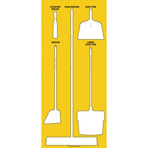 Ultra Aluma-Lite™ Dry Shadow Board (English Only) - 68", 30", Aluminum, Yellow, White, Not Included, English, '-40° to 176°F
