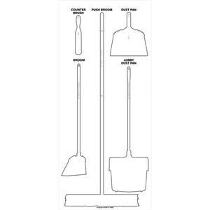 Ultra Aluma-Lite™ Dry Shadow Board (English Only) - 68", 30", Aluminum, White, Not Included, English, '-40° to 176°F